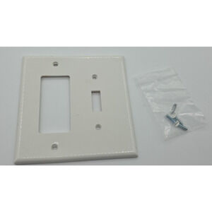 Leviton 2-Gang Receptacle Outlet Combination 1 Decora Rocker / 1 Toggle , White